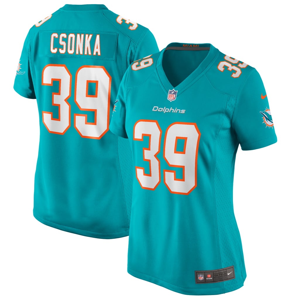 Women's Miami Dolphins Larry Csonka Nike Aqua Game Retired Player Jersey - Image 2