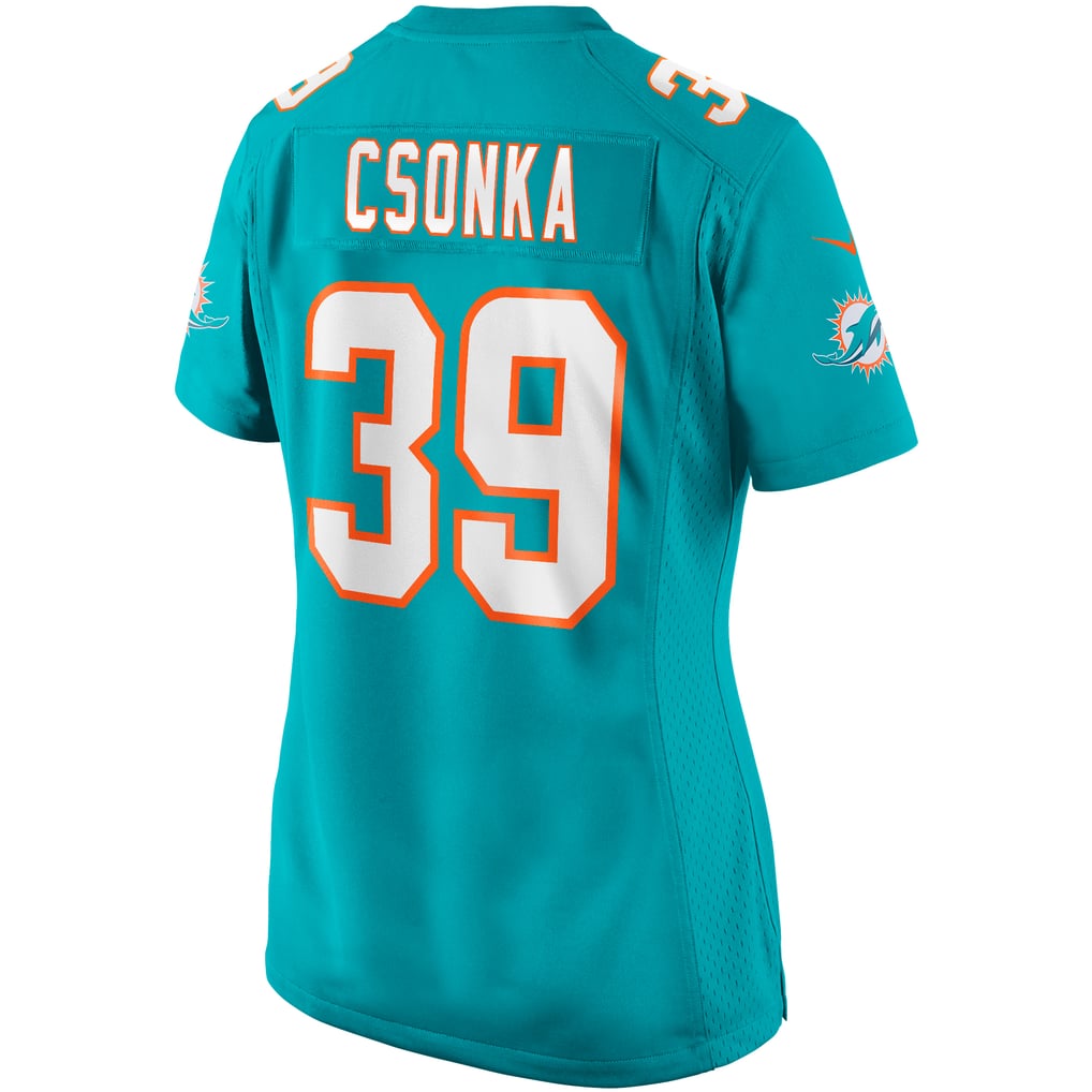 Women's Miami Dolphins Larry Csonka Nike Aqua Game Retired Player Jersey - Image 4