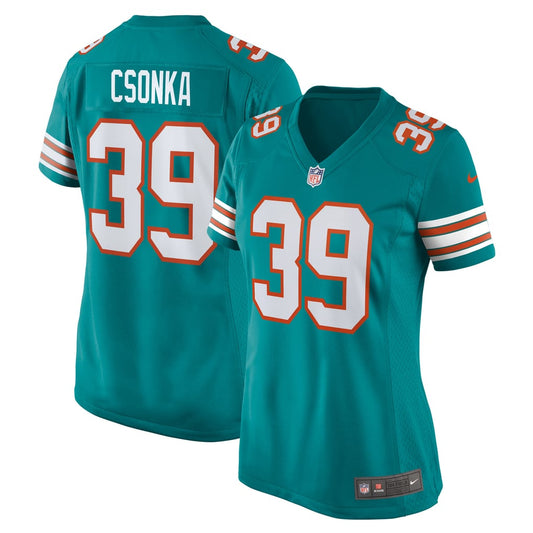 Women's Miami Dolphins Larry Csonka Nike Aqua Retired Player Jersey - Image 1