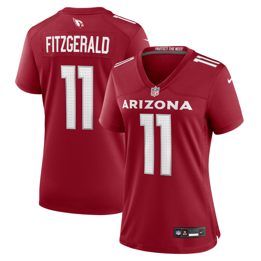 Women's Arizona Cardinals Larry Fitzgerald Nike  Cardinal Team Retired Game Jersey - Image 2