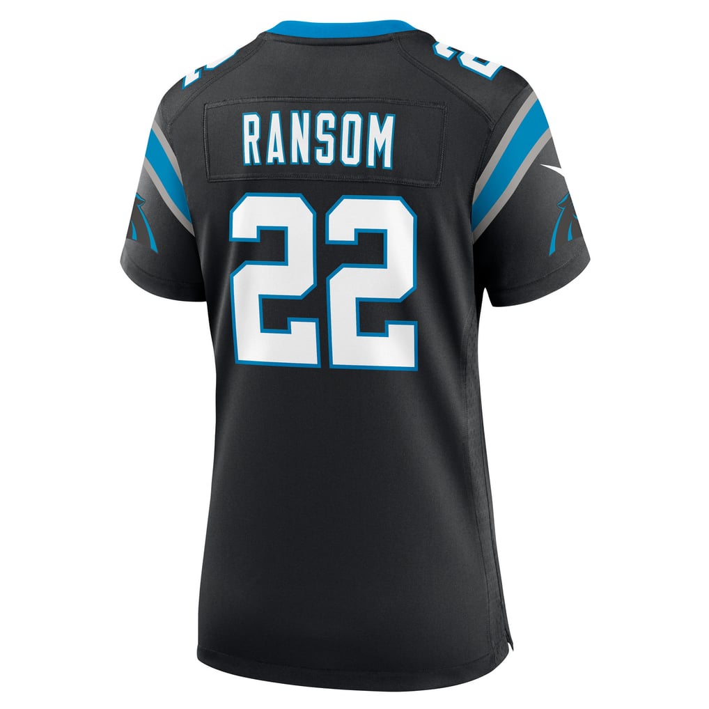 Women's Carolina Panthers Lathan Ransom Nike Black Team Game Jersey - Image 4
