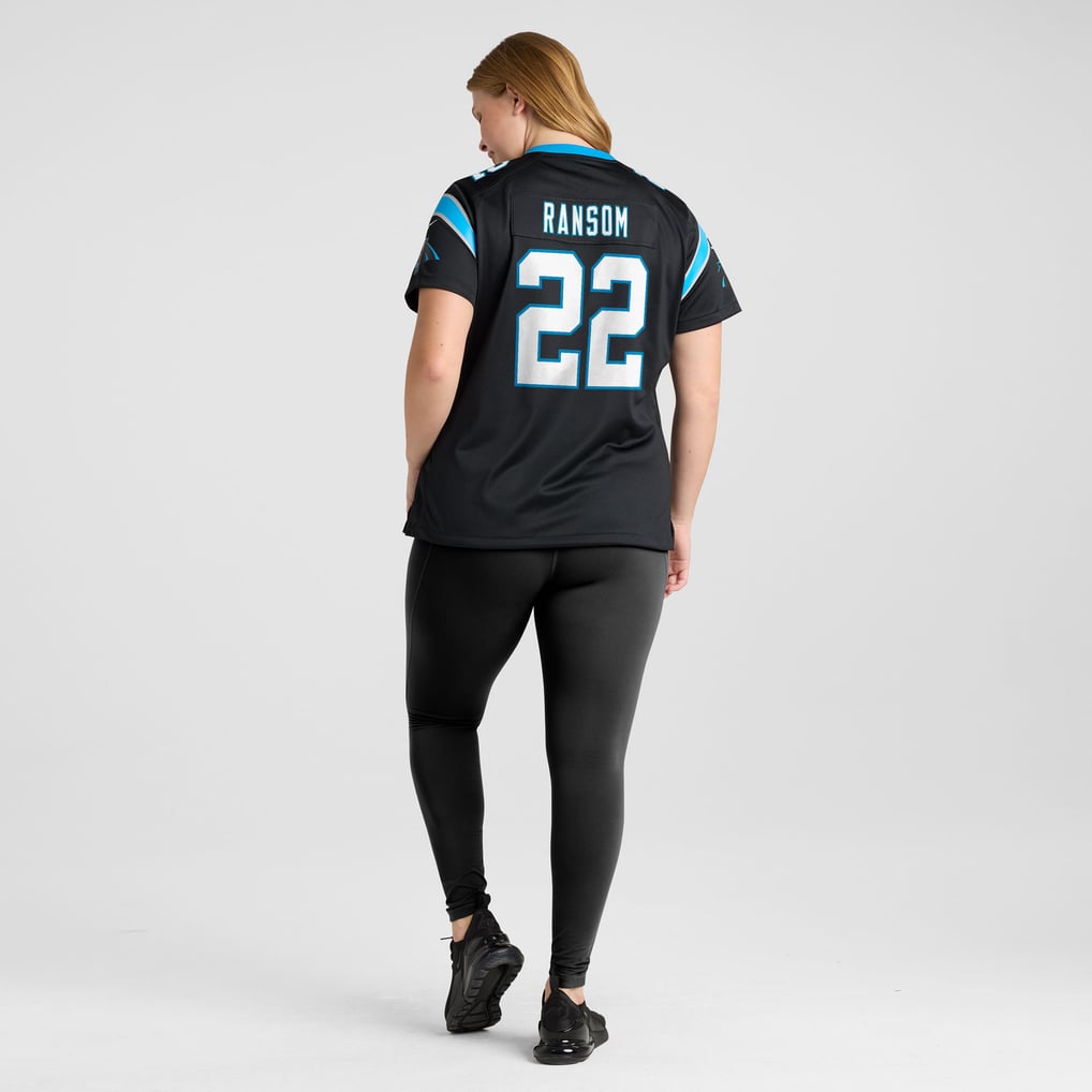 Women's Carolina Panthers Lathan Ransom Nike Black Team Game Jersey - Image 8