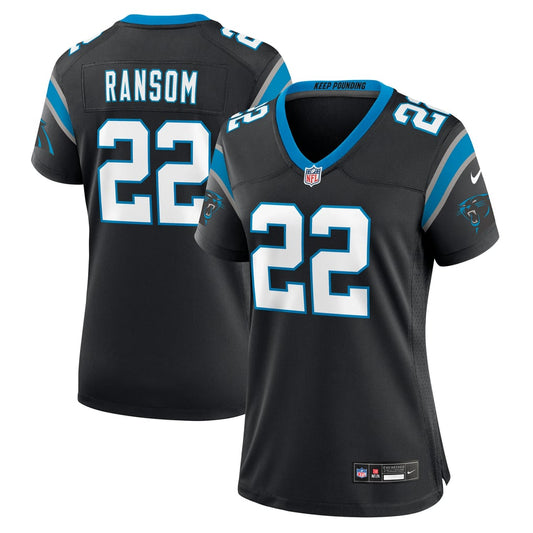 Women's Carolina Panthers Lathan Ransom Nike Black Team Game Jersey - Image 1