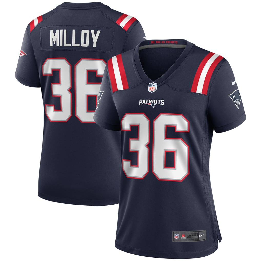 Women's New England Patriots Lawyer Milloy Nike Navy Game Retired Player Jersey - Image 1