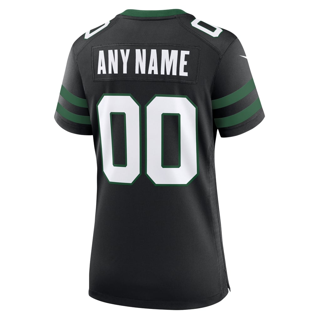 Women's New York Jets  Nike Legacy Black Alternate Custom Game Jersey - Image 4