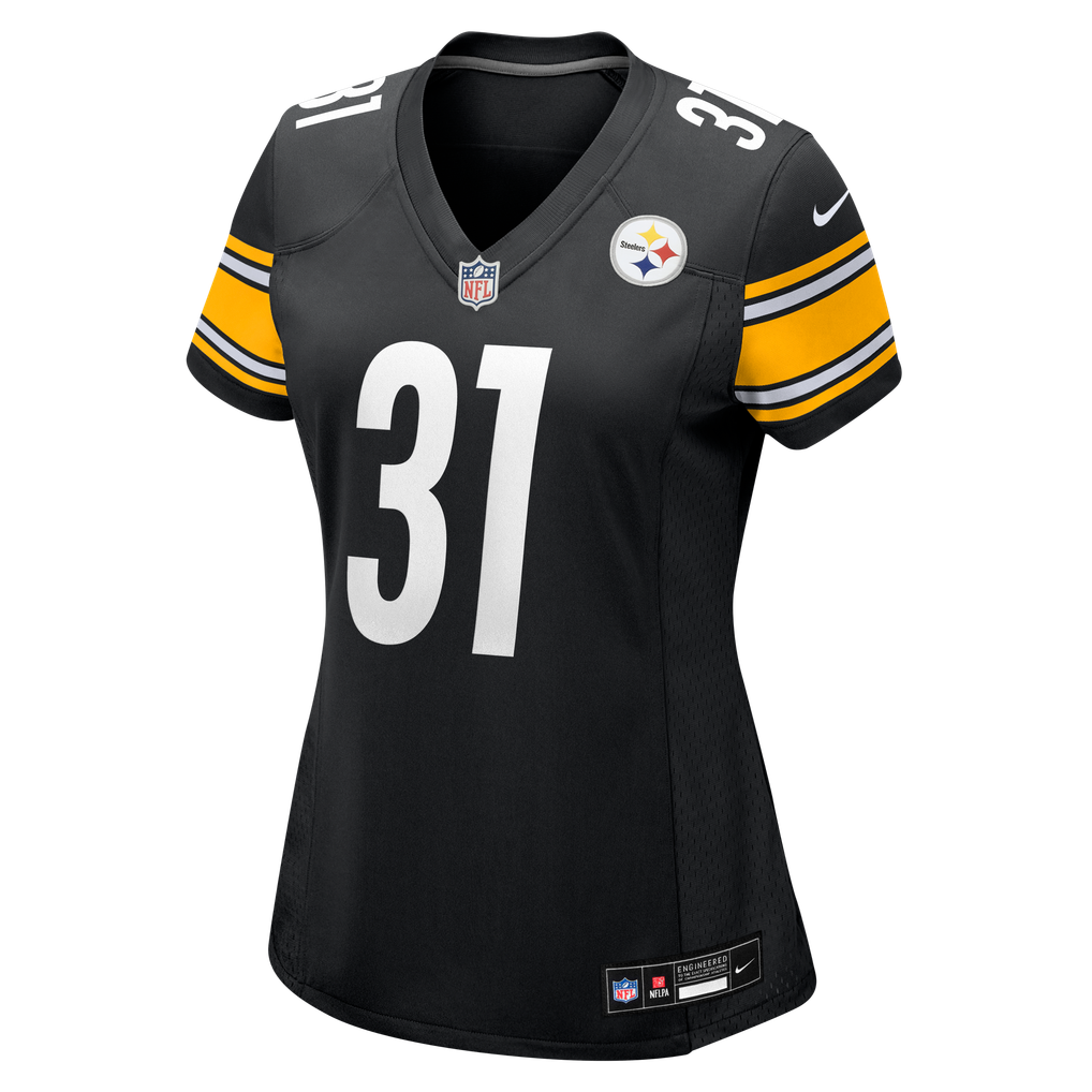 Women's Pittsburgh Steelers Lew Nichols III Nike Black Team Game Jersey - Image 7