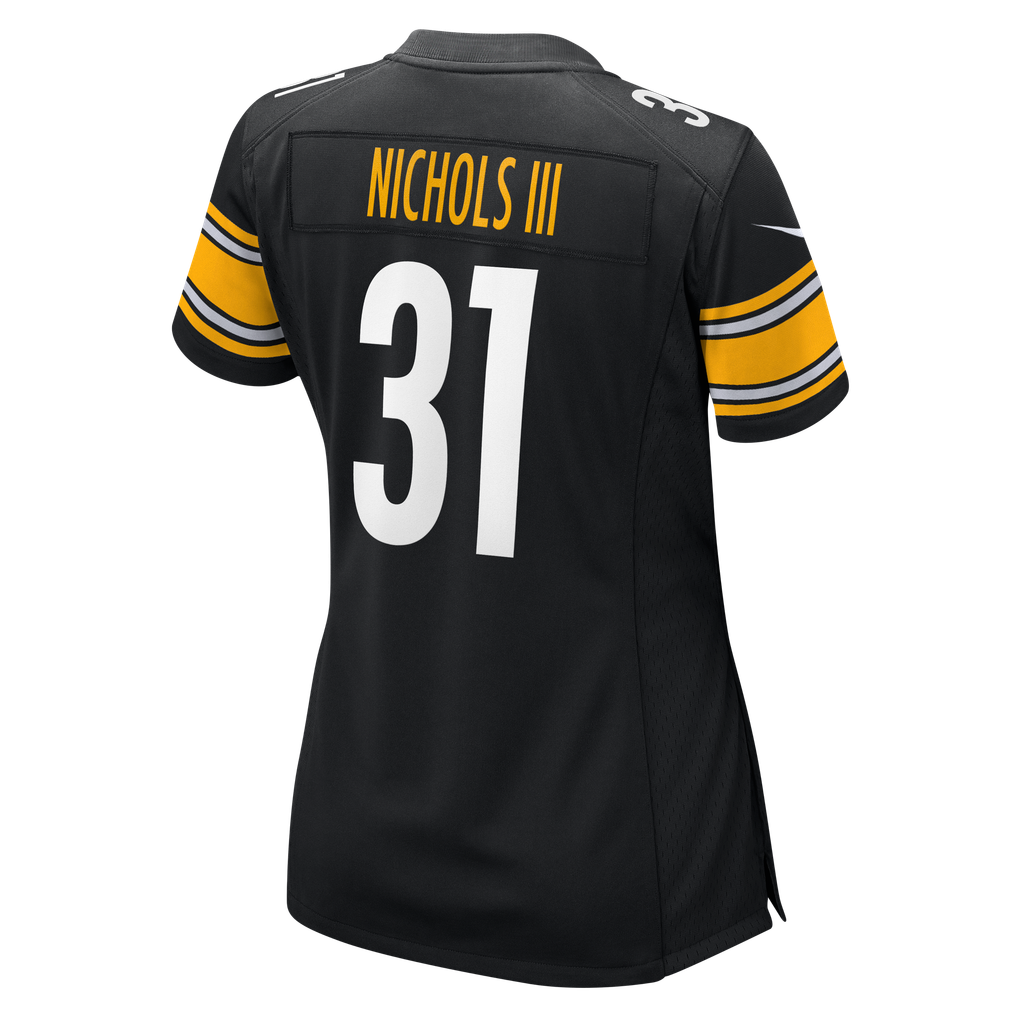 Women's Pittsburgh Steelers Lew Nichols III Nike Black Team Game Jersey - Image 8