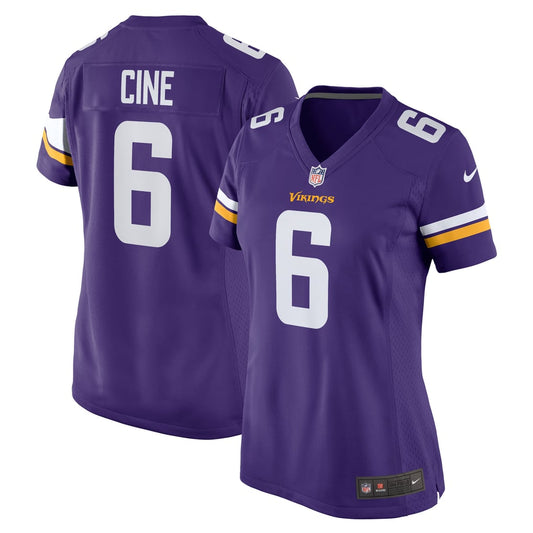 Women's Minnesota Vikings Lewis Cine Nike Purple Game Player Jersey - Image 1