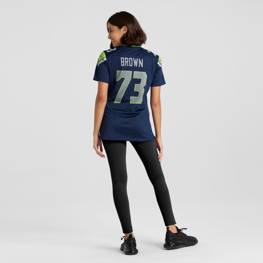 Women's Seattle Seahawks Logan Brown Nike College Navy Team Game Jersey - Image 4