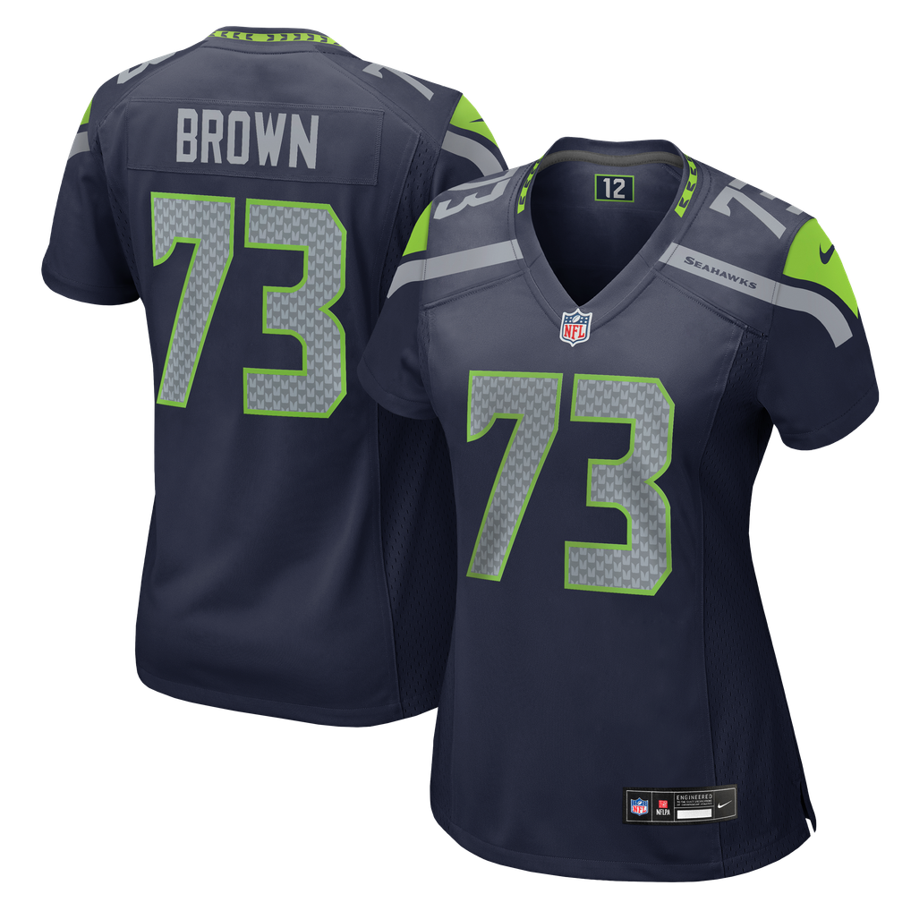 Women's Seattle Seahawks Logan Brown Nike College Navy Team Game Jersey - Image 1