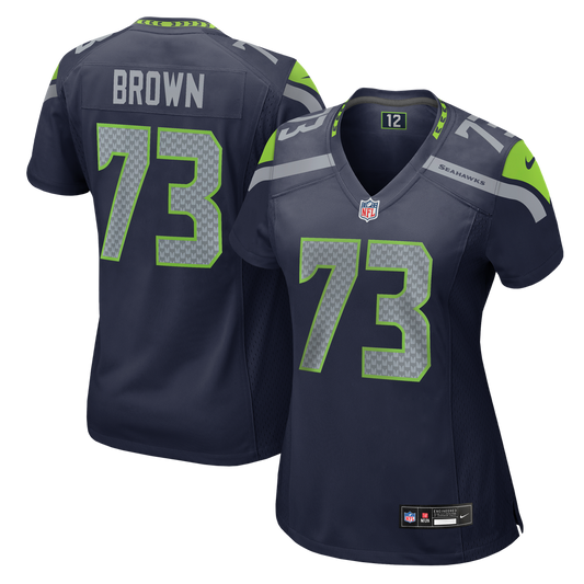 Women's Seattle Seahawks Logan Brown Nike College Navy Team Game Jersey - Image 1