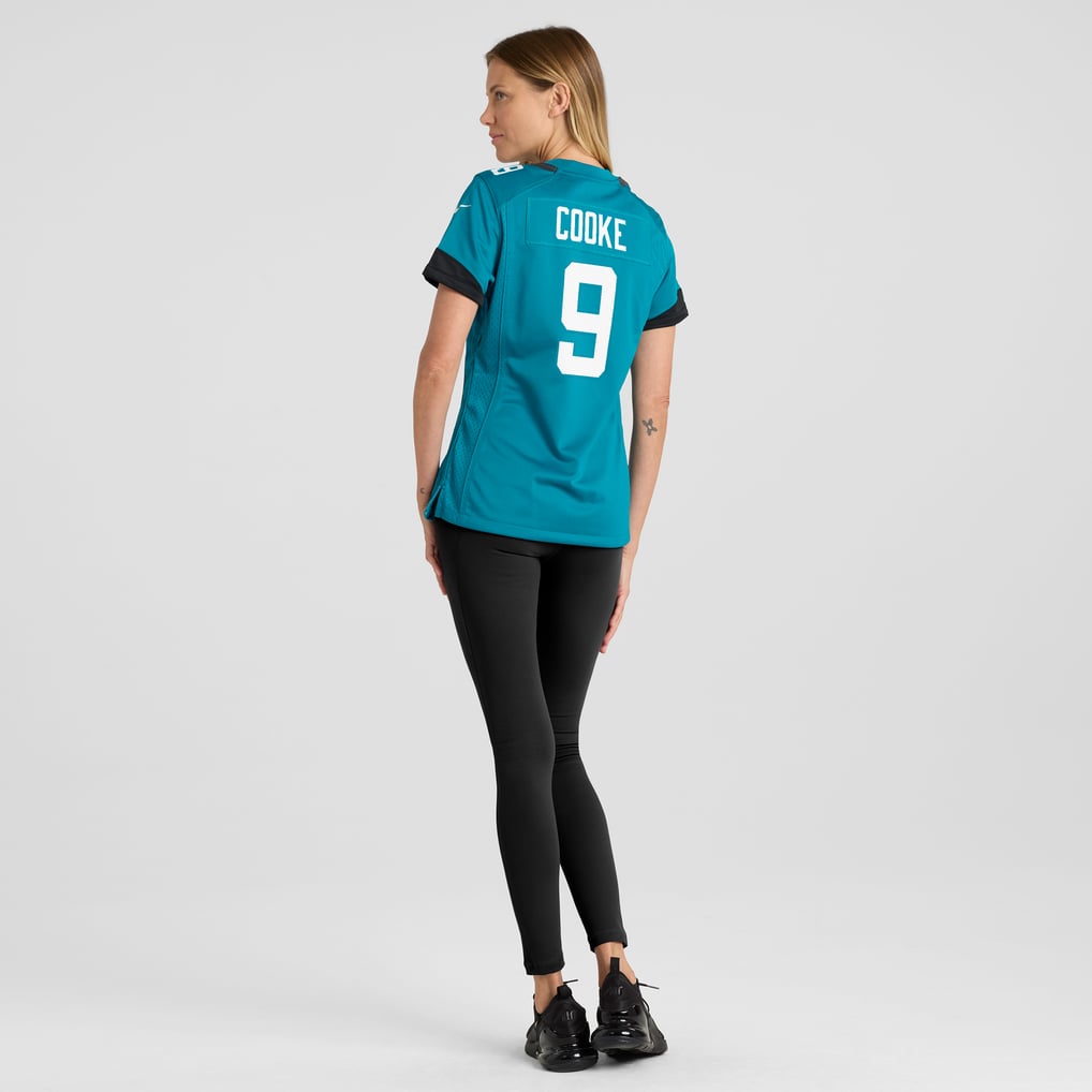 Women's Jacksonville Jaguars Logan Cooke Nike Teal Nike Game Jersey - Image 6