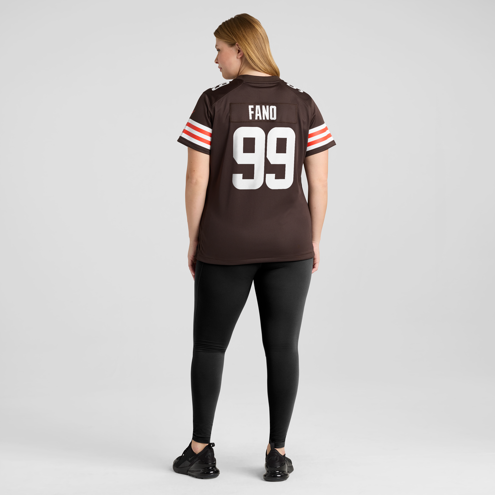Women's Cleveland Browns Logan Fano Nike Brown Team Game Jersey - Image 6