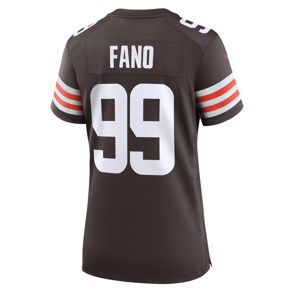 Women's Cleveland Browns Logan Fano Nike Brown Team Game Jersey - Image 8