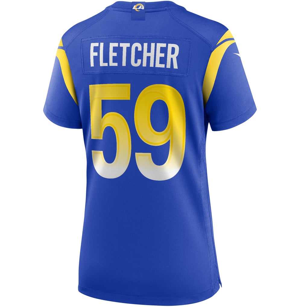 Women's Los Angeles Rams London Fletcher Nike Royal Game Retired Player Jersey - Image 4