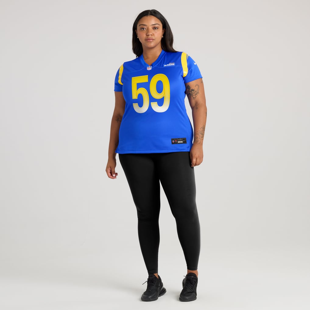 Women's Los Angeles Rams London Fletcher Nike Royal Game Retired Player Jersey - Image 7