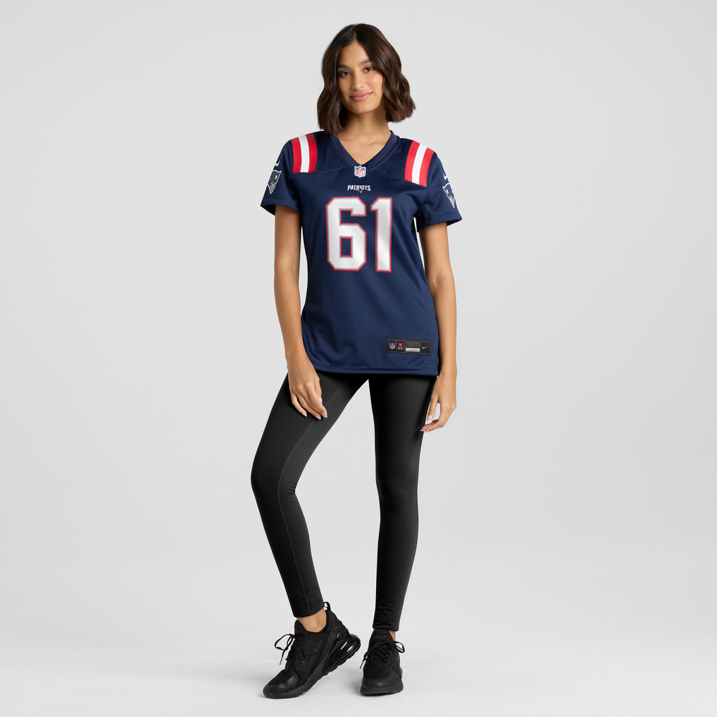 Women's New England Patriots Lorenz Metz Nike Navy Team Game Jersey - Image 3