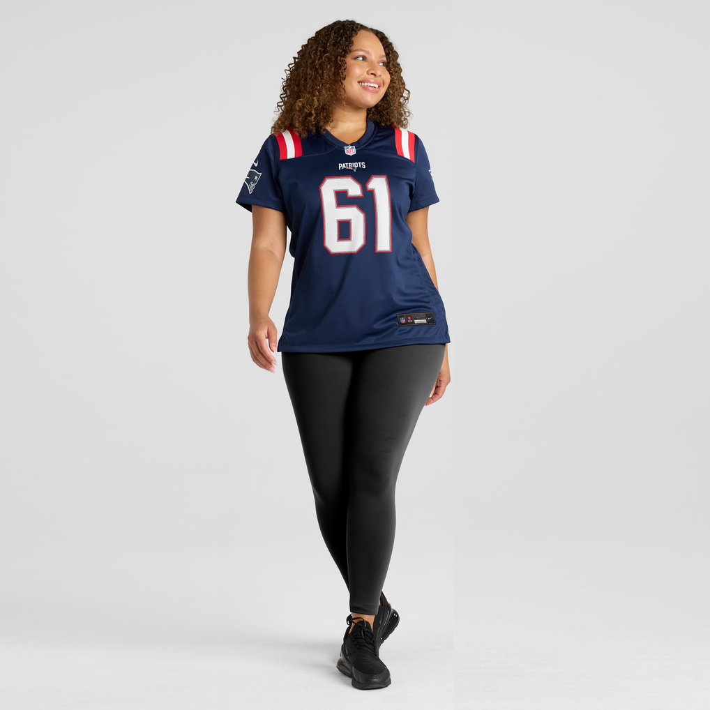 Women's New England Patriots Lorenz Metz Nike Navy Team Game Jersey - Image 5