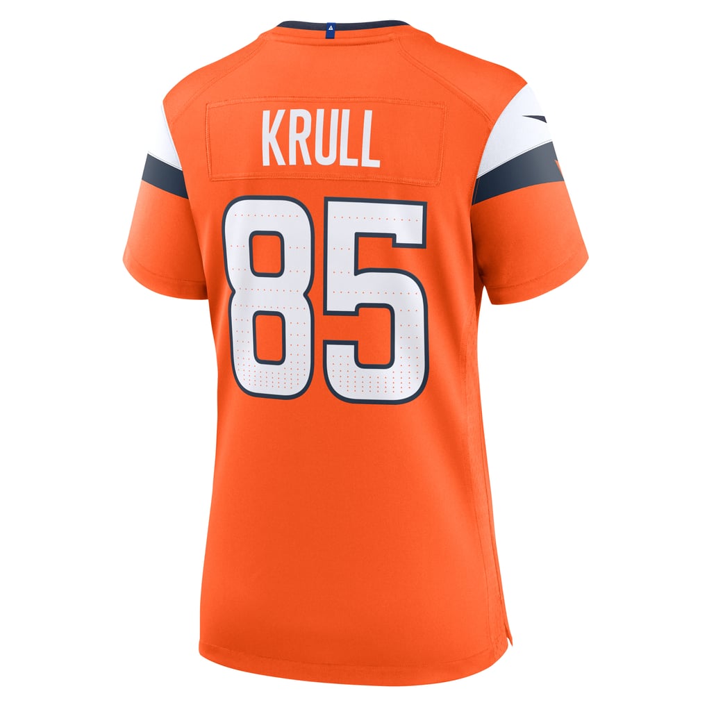 Women's Denver Broncos Lucas Krull Nike  Orange Team Game Jersey - Image 4