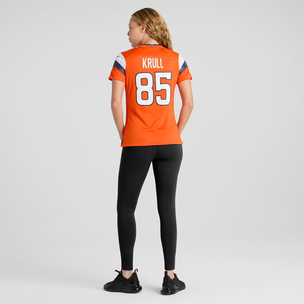 Women's Denver Broncos Lucas Krull Nike  Orange Team Game Jersey - Image 6
