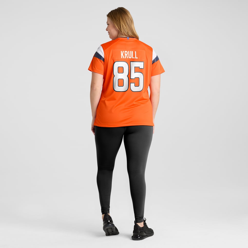 Women's Denver Broncos Lucas Krull Nike  Orange Team Game Jersey - Image 8