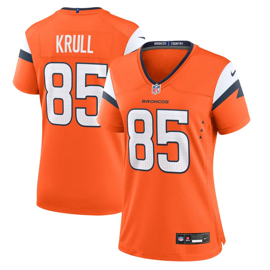 Women's Denver Broncos Lucas Krull Nike  Orange Team Game Jersey - Image 1