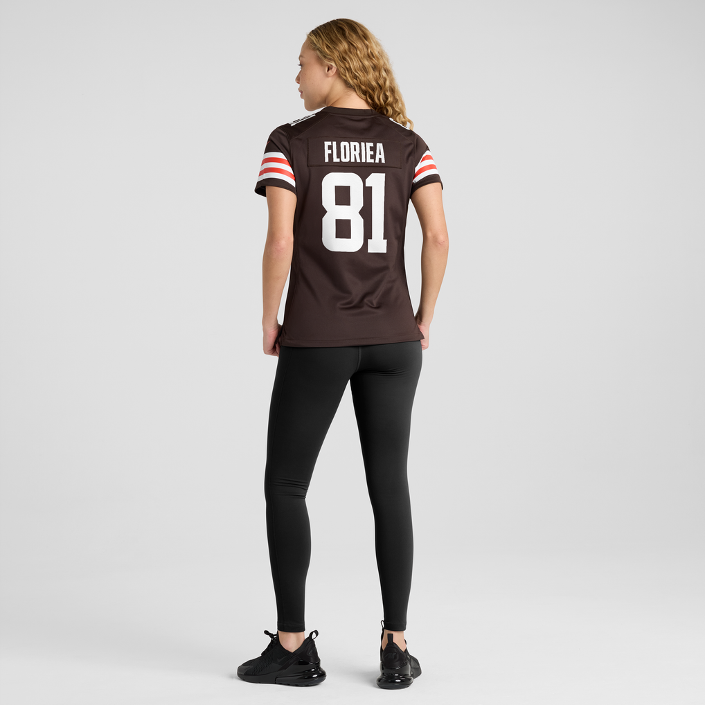 Women's Cleveland Browns Luke Floriea Nike Brown Team Game Jersey - Image 6