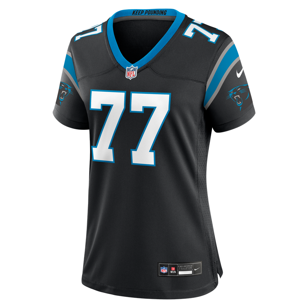 Women's Carolina Panthers Luke Fortner Nike Black Team Game Jersey - Image 3