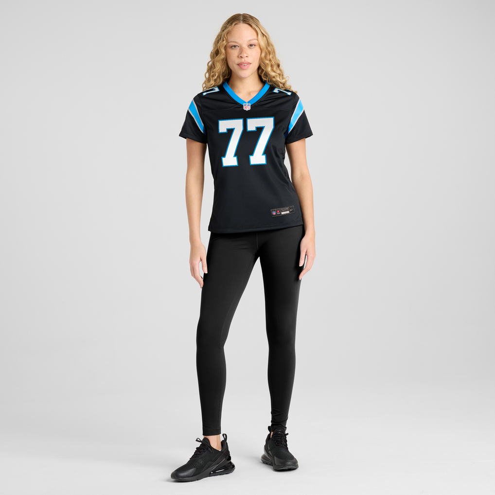 Women's Carolina Panthers Luke Fortner Nike Black Team Game Jersey - Image 5