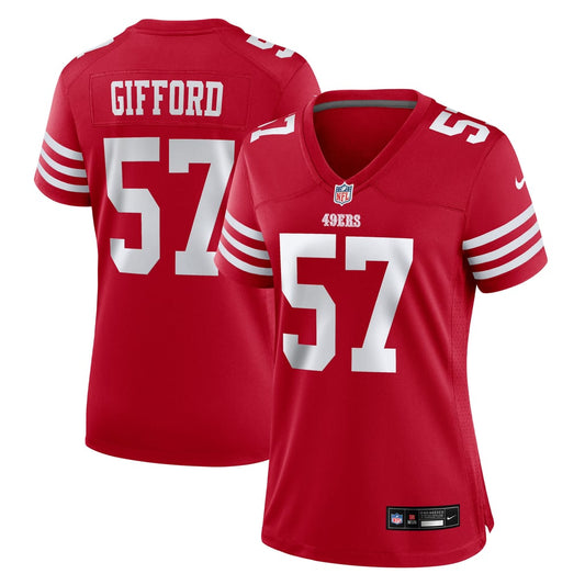 Women's San Francisco 49ers Luke Gifford Nike  Scarlet Team Game Jersey - Image 1