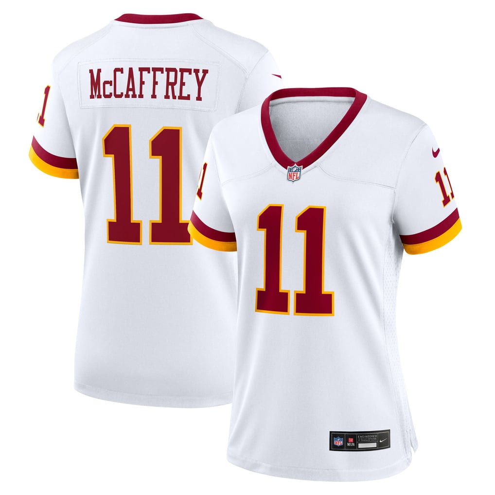Women's Washington Commanders Luke McCaffrey Nike White Game Super Bowl Era Jersey - Image 1
