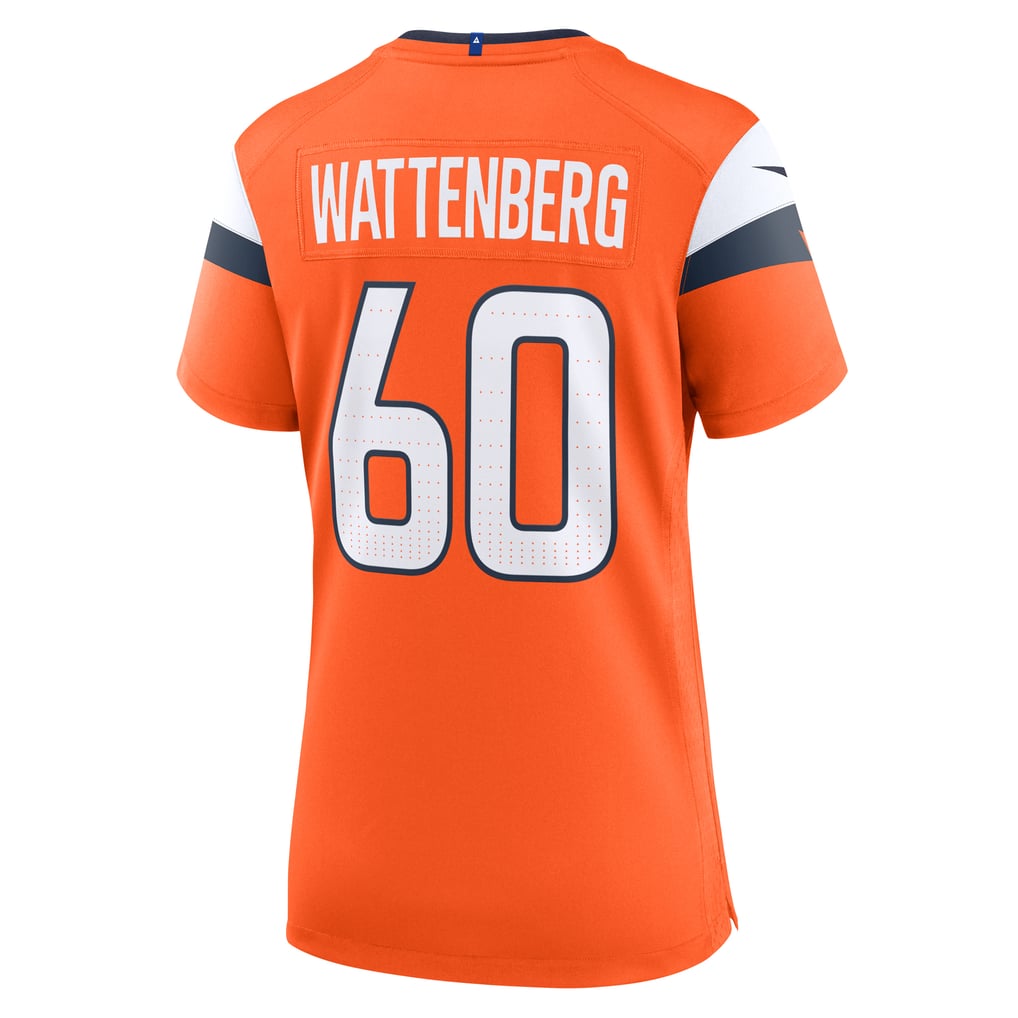 Women's Denver Broncos Luke Wattenberg Nike  Orange Team Game Jersey - Image 4