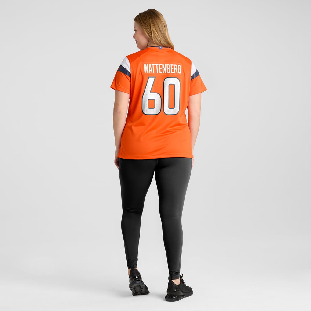 Women's Denver Broncos Luke Wattenberg Nike  Orange Team Game Jersey - Image 8