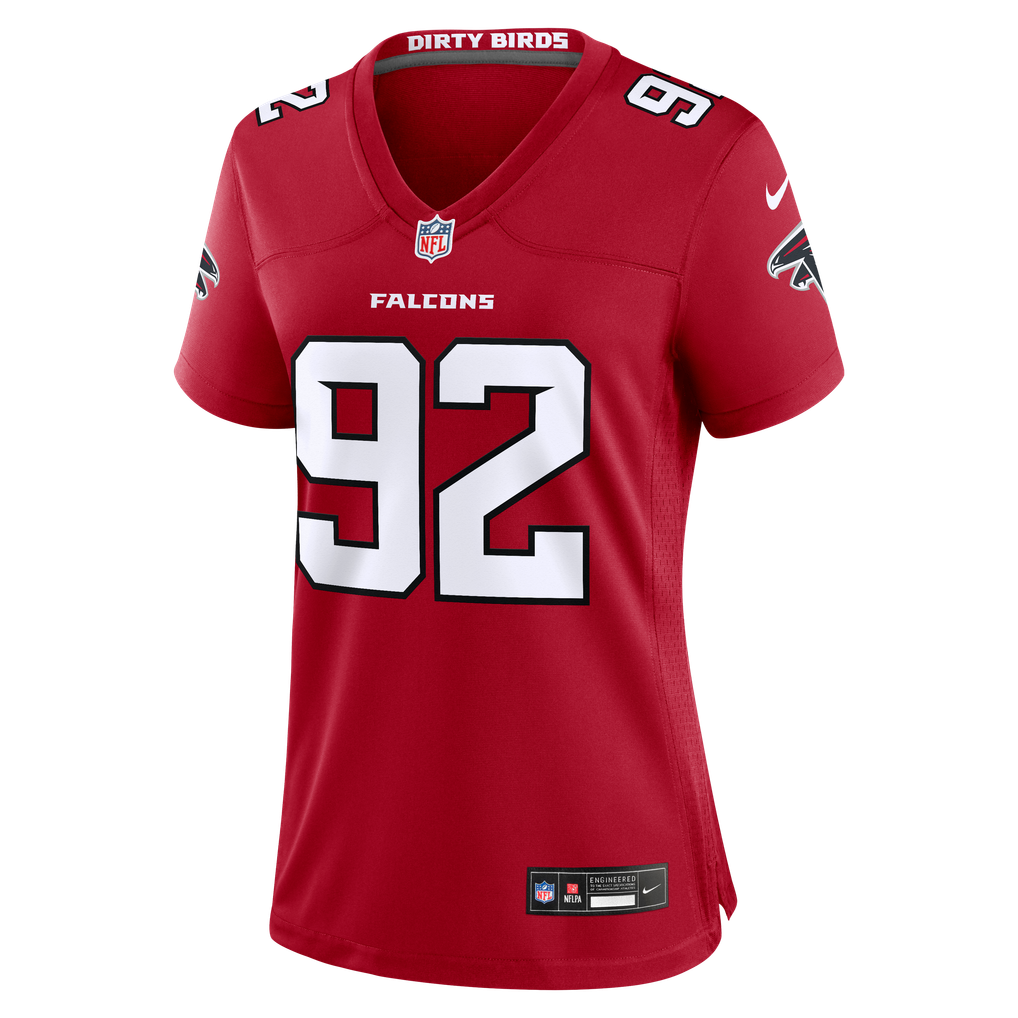 Women's Atlanta Falcons Maason Smith Nike Red Team Game Jersey