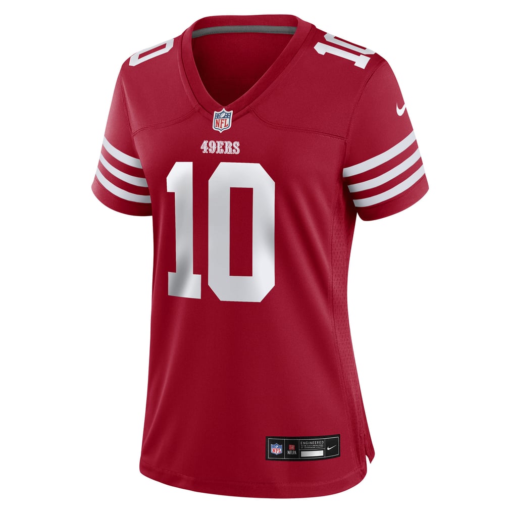 Women's San Francisco 49ers Mac Jones Nike  Scarlet Team Game Jersey - Image 3