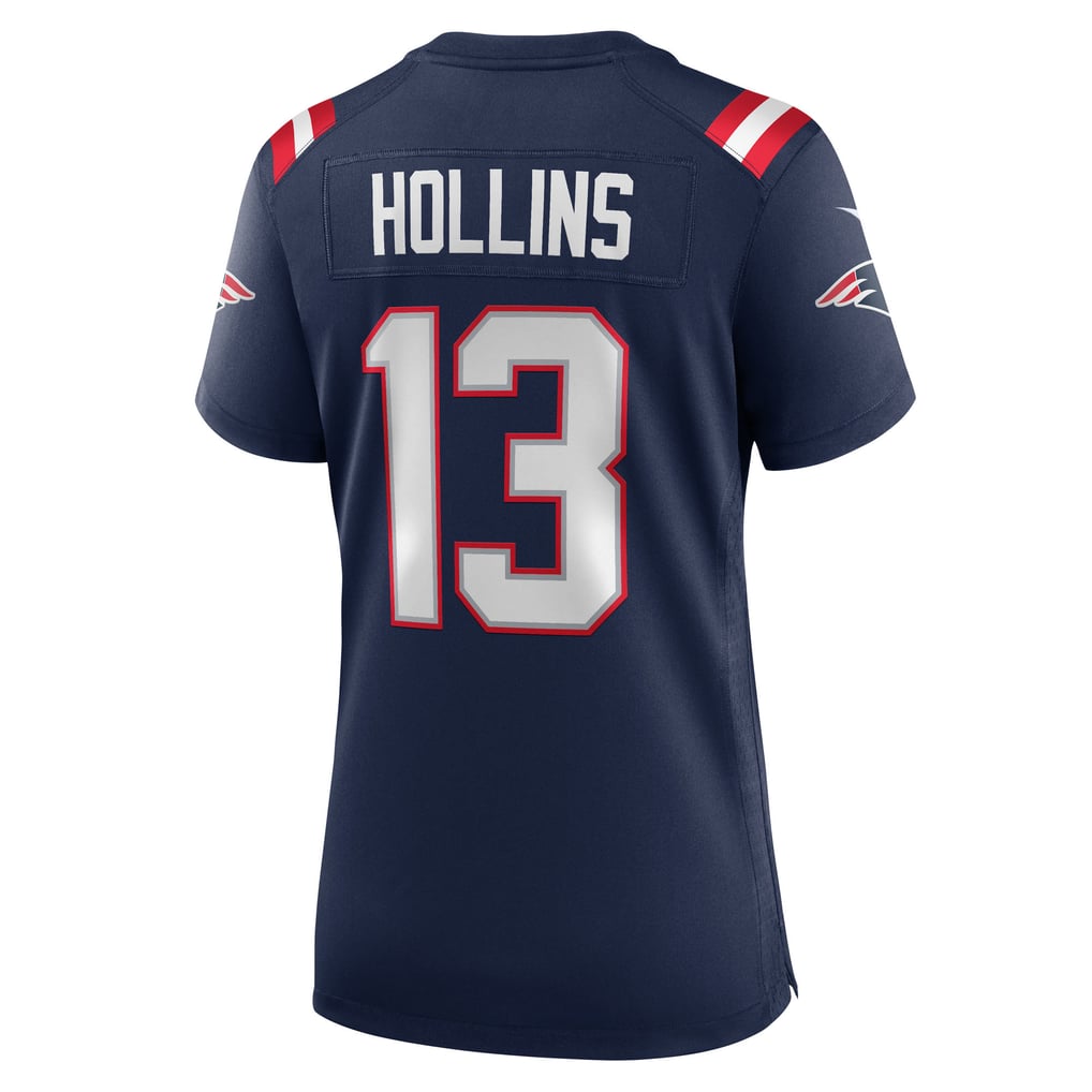 Women's New England Patriots Mack Hollins Nike  Navy Team Game Jersey - Image 4