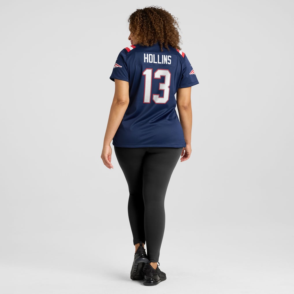 Women's New England Patriots Mack Hollins Nike  Navy Team Game Jersey - Image 8