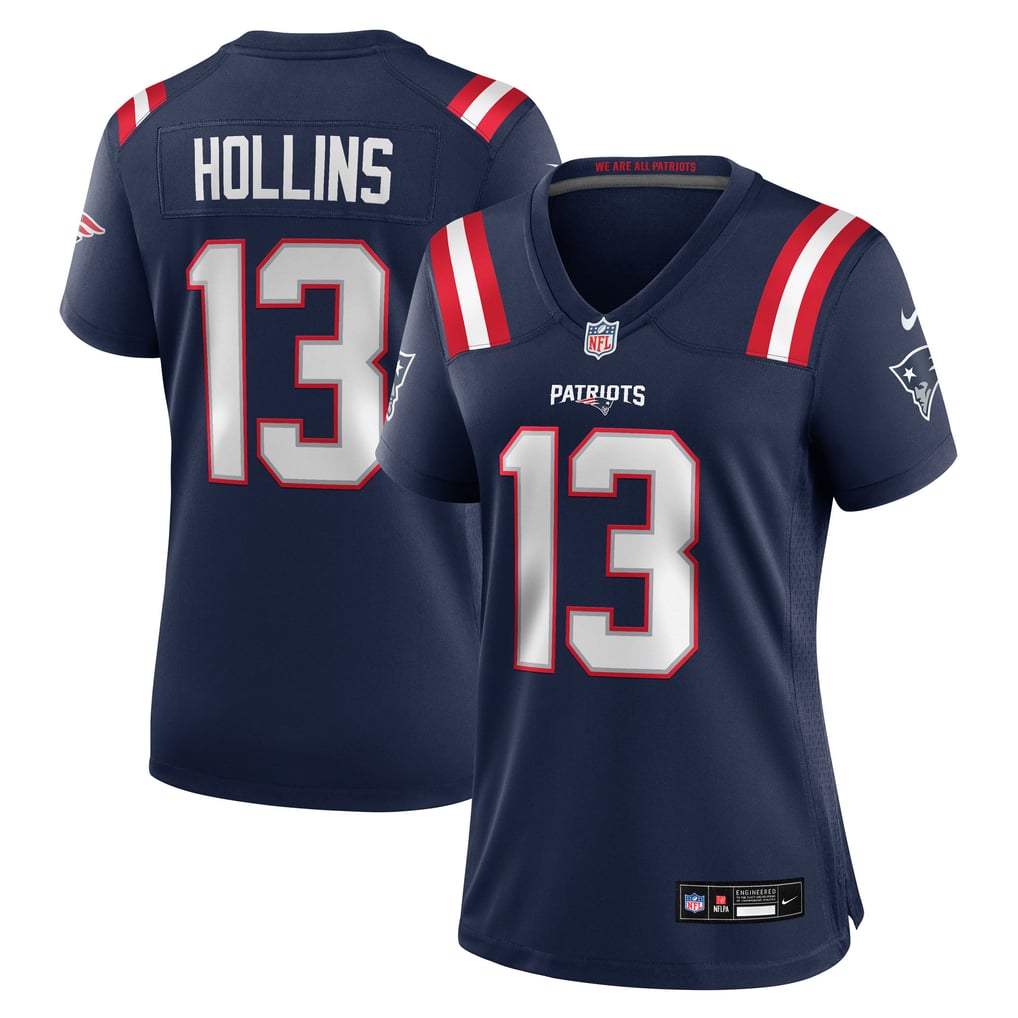 Women's New England Patriots Mack Hollins Nike  Navy Team Game Jersey - Image 1