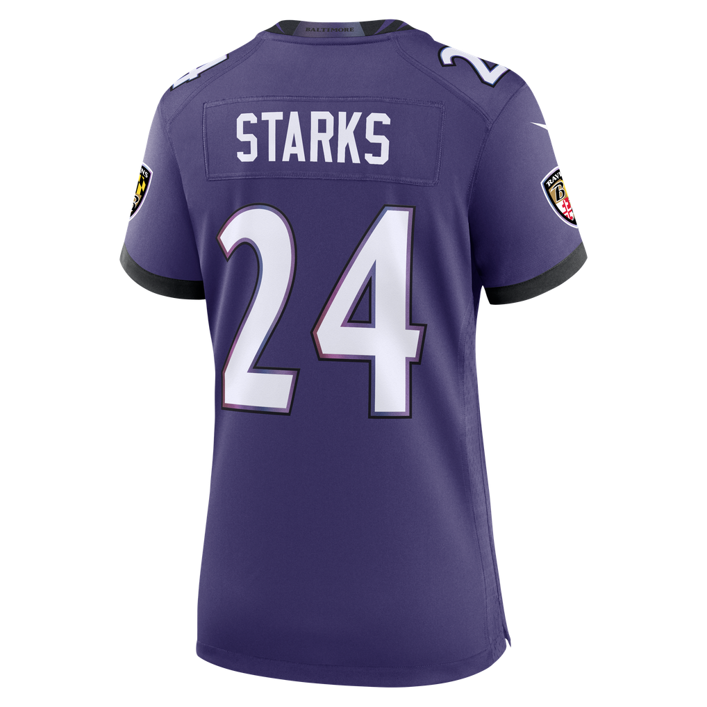 Women's Baltimore Ravens Malaki Starks Nike Purple Team Game Jersey