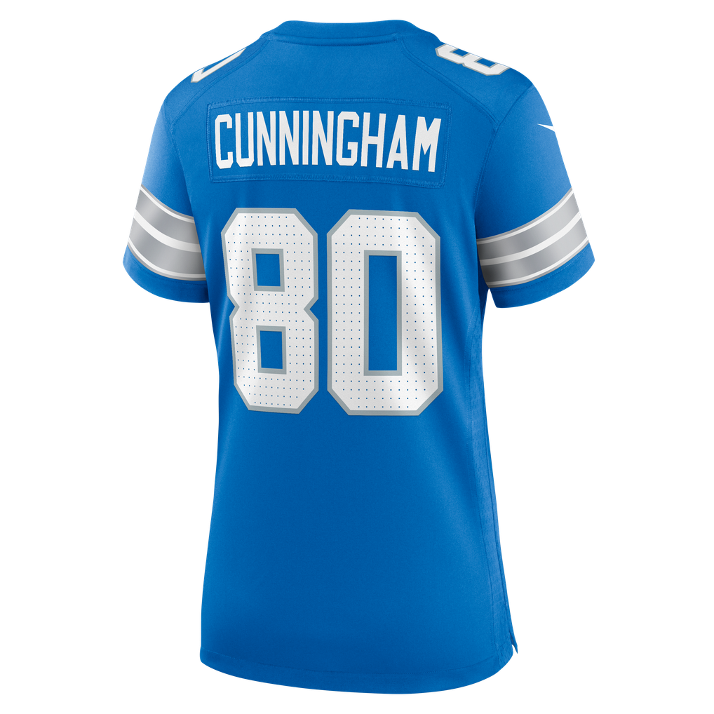 Women's Detroit Lions Malik Cunningham Nike  Blue Team Game Jersey - Image 4