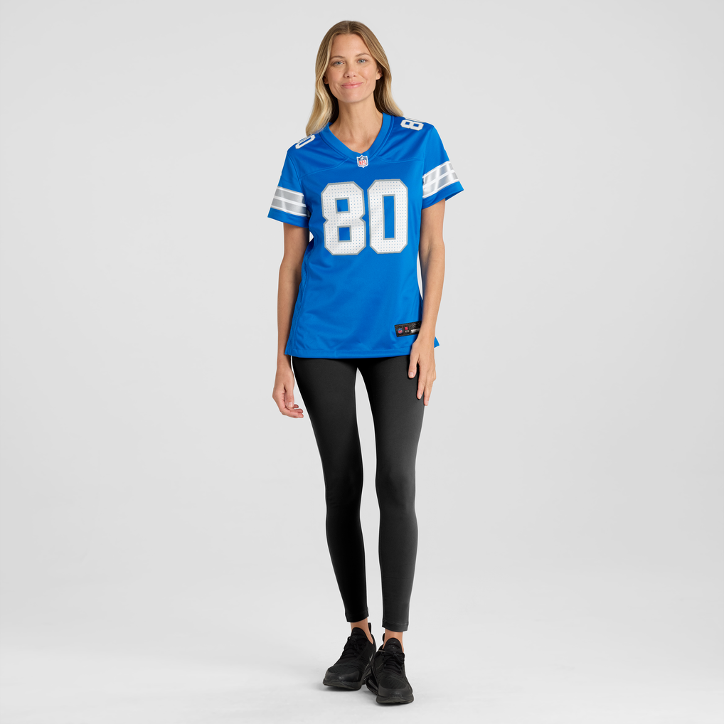 Women's Detroit Lions Malik Cunningham Nike  Blue Team Game Jersey - Image 5