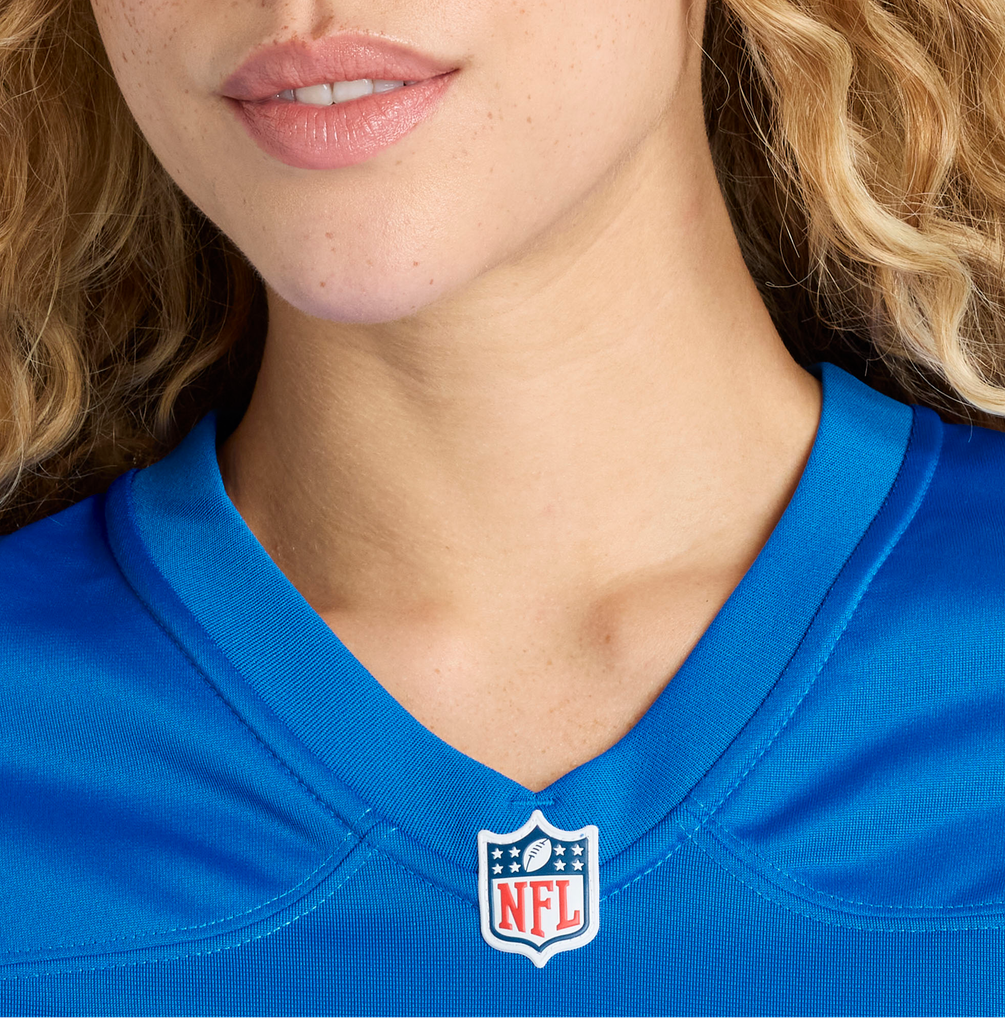 Women's Detroit Lions Malik Cunningham Nike  Blue Team Game Jersey - Image 9
