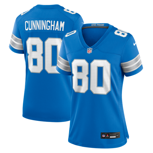Women's Detroit Lions Malik Cunningham Nike  Blue Team Game Jersey - Image 1