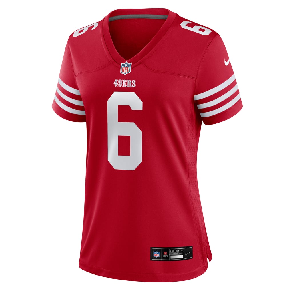 Women's San Francisco 49ers Malik Mustapha Nike  Scarlet Team Game Jersey - Image 3