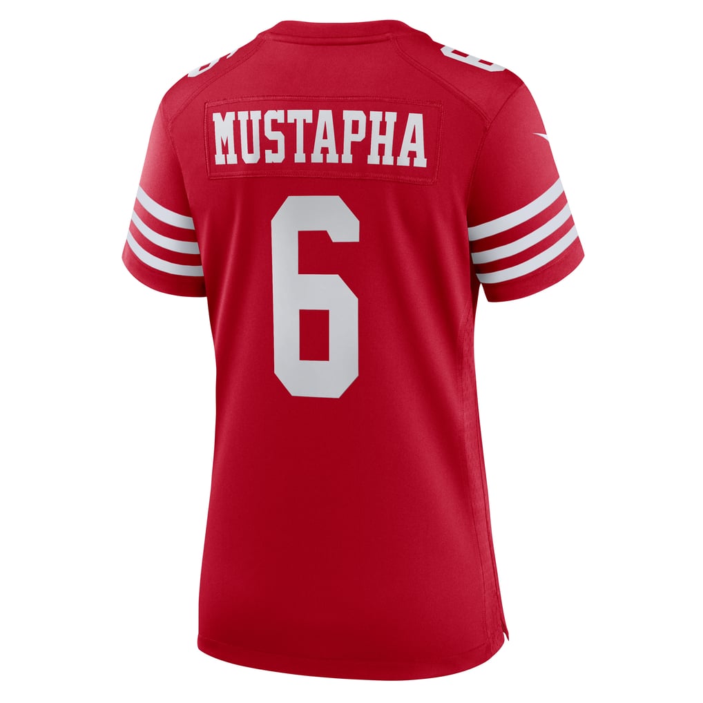 Women's San Francisco 49ers Malik Mustapha Nike  Scarlet Team Game Jersey - Image 4