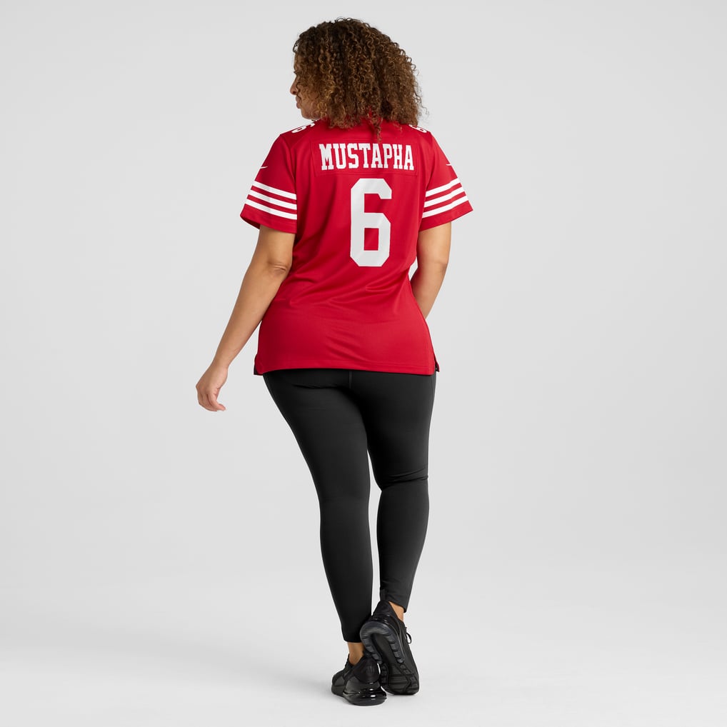 Women's San Francisco 49ers Malik Mustapha Nike  Scarlet Team Game Jersey - Image 8
