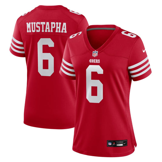 Women's San Francisco 49ers Malik Mustapha Nike  Scarlet Team Game Jersey - Image 1