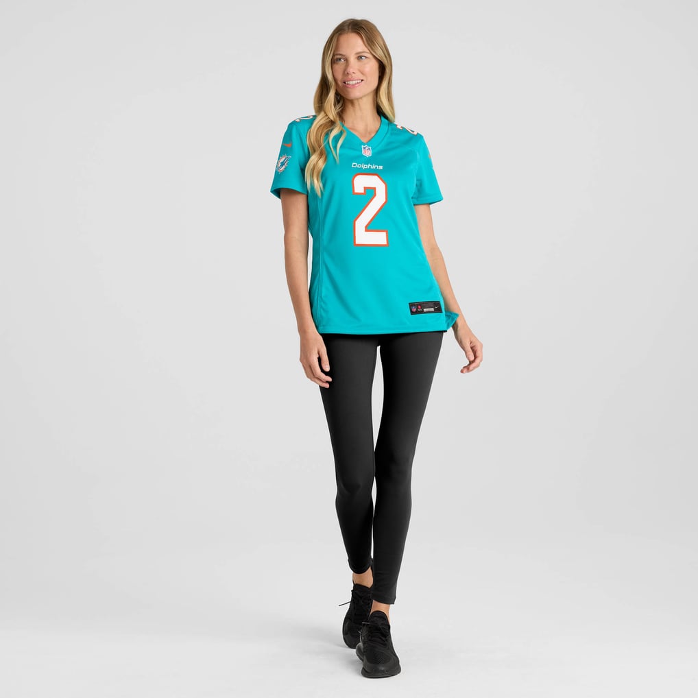Women's Miami Dolphins Malik Willis Nike Aqua Game Jersey - Image 5