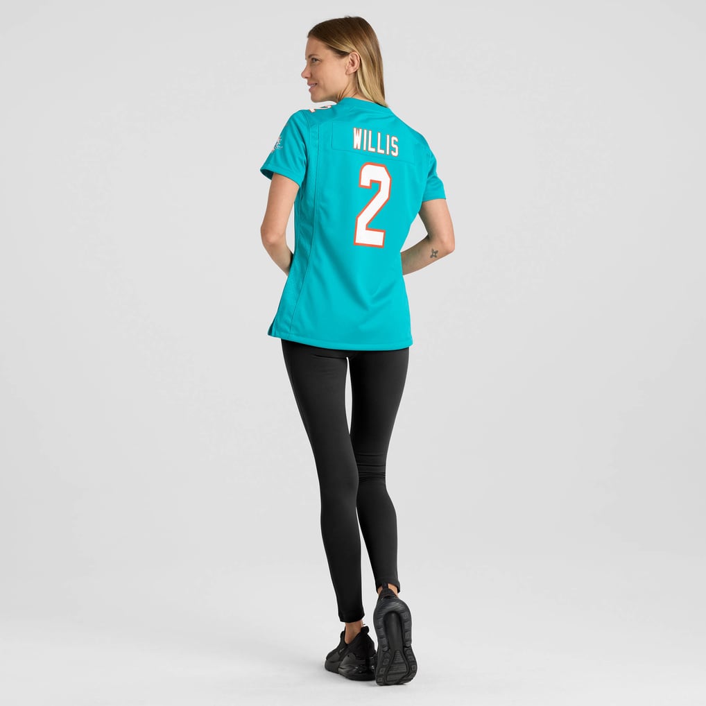 Women's Miami Dolphins Malik Willis Nike Aqua Game Jersey - Image 6