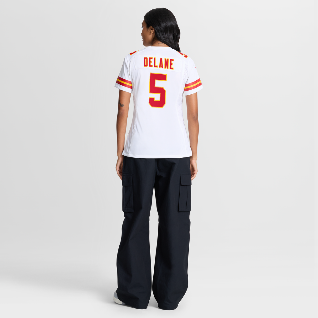 Women's Kansas City Chiefs Mansoor Delane Nike White Game Jersey - Image 4